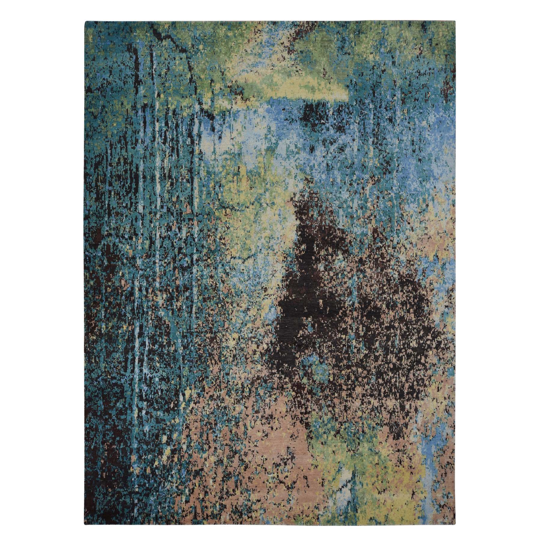 Modern & Contemporary Silk Hand-Knotted Area Rug 8'10